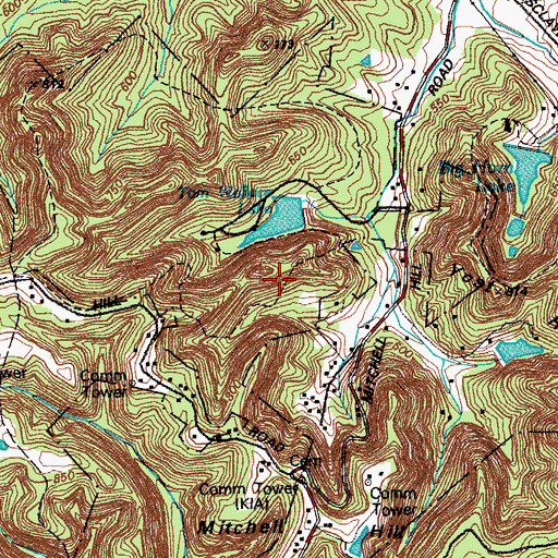 Topographic Map of Tom Wallace Lake, KY