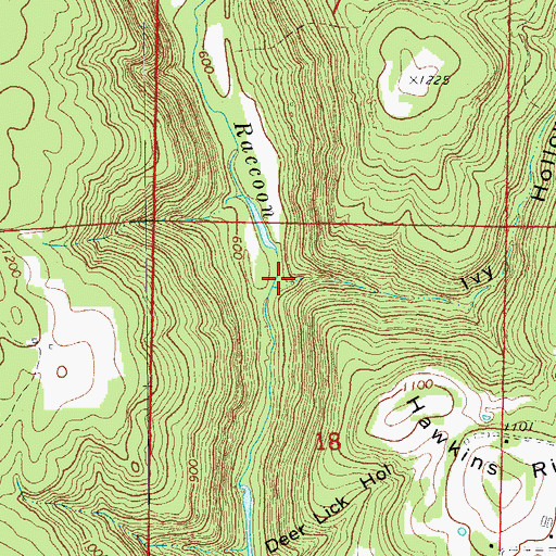 Topographic Map of Ivy Hollow, AR