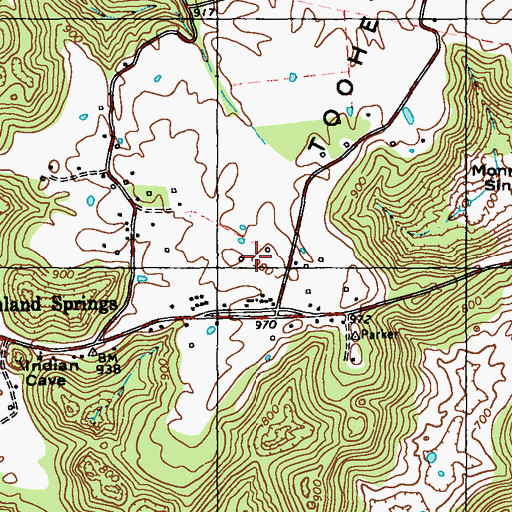 Topographic Map of Toohey Ridge, KY