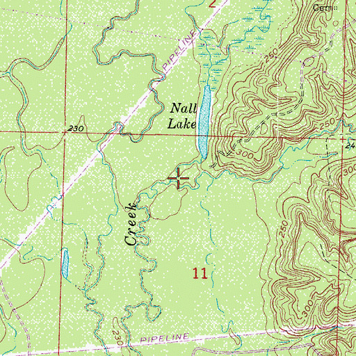 Topographic Map of Jack Creek, AR