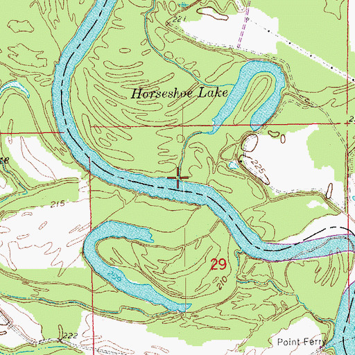 Topographic Map of Jack Creek, AR