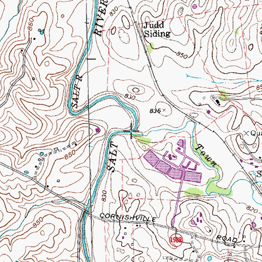 Topographic Map of Town Creek, KY