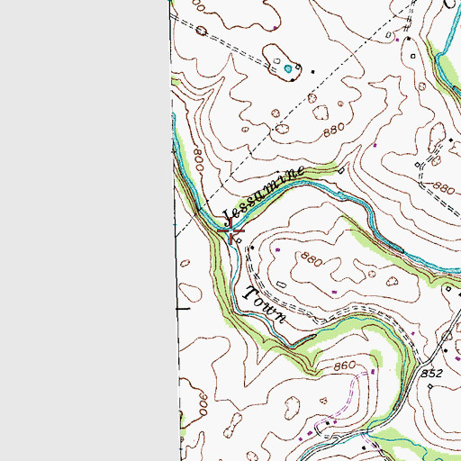 Topographic Map of Town Fork, KY
