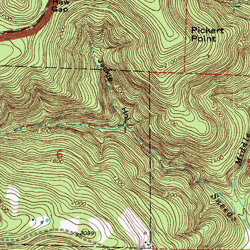 Topographic Map of Jackie Hollow, AR