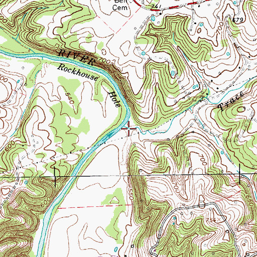 Topographic Map of Trace Creek, KY