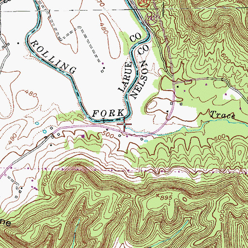 Topographic Map of Trace Creek, KY