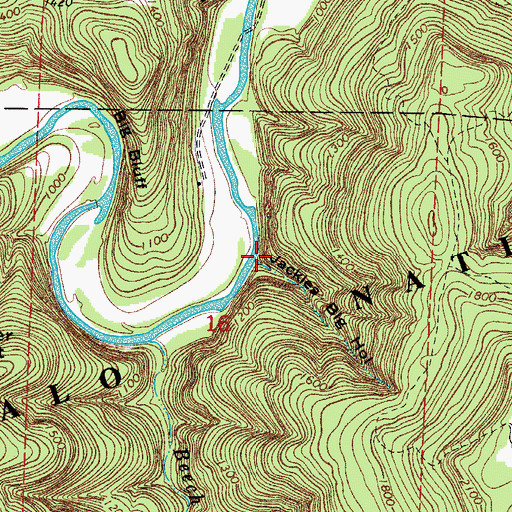 Topographic Map of Jackies Big Hollow, AR