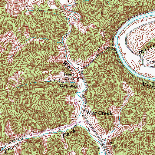 Topographic Map of Trent Cemetery, KY