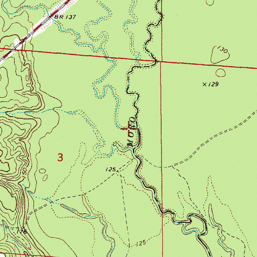 Topographic Map of Jacks Creek, AR
