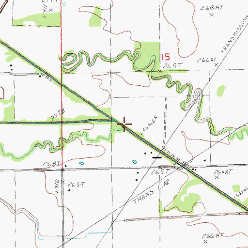 Topographic Map of Jacks Creek, AR