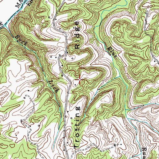 Topographic Map of Trotting Ridge, KY