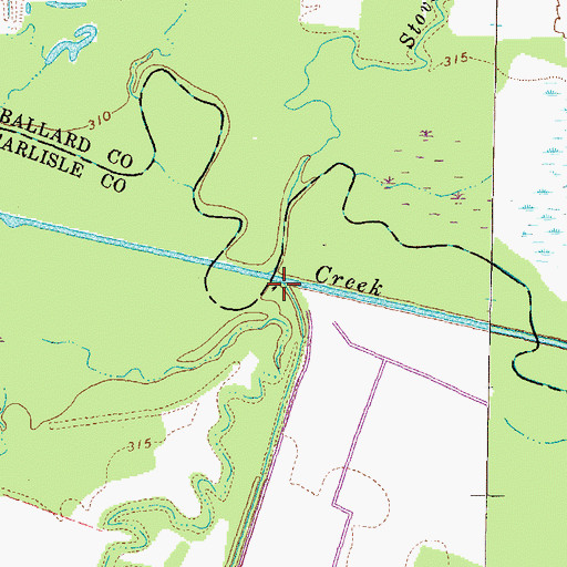 Topographic Map of Truman Creek, KY