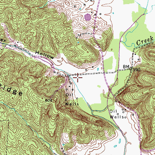 Topographic Map of Tucker Hollow, KY