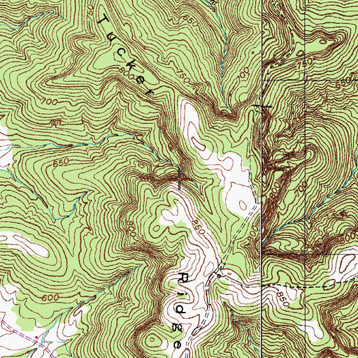 Topographic Map of Tucker Ridge, KY