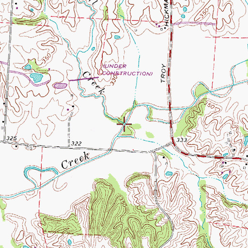 Topographic Map of Tull Creek, TN