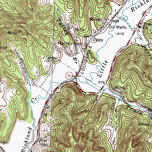 Topographic Map of Tulley Branch, KY