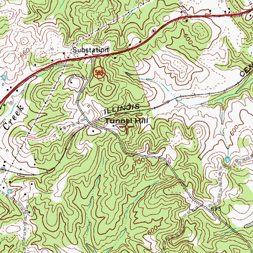 Topographic Map of Tunnel Hill, KY