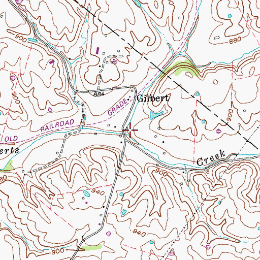 Topographic Map of Turkey Creek, KY