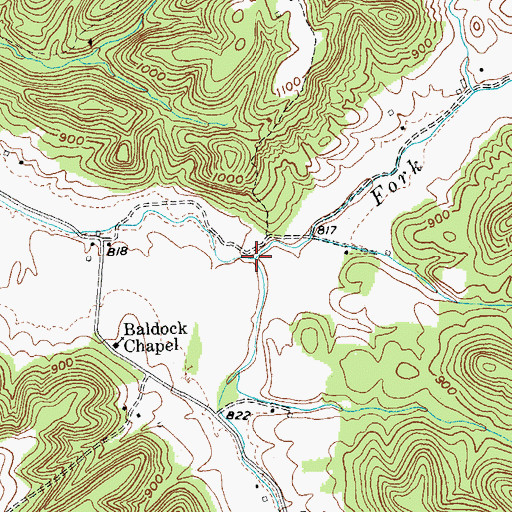 Topographic Map of Turkey Creek, KY