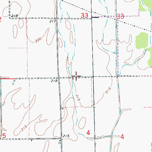 Topographic Map of Jackson Chapel, AR