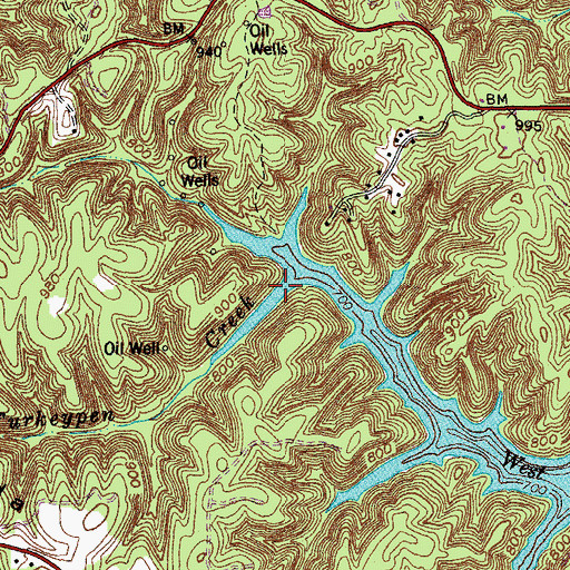 Topographic Map of Turkeypen Creek, KY