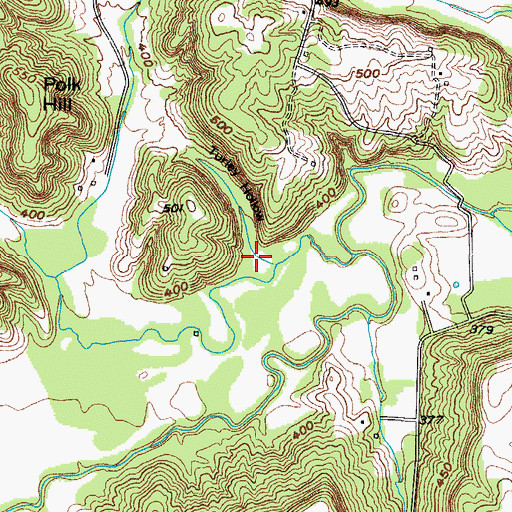 Topographic Map of Turley Hollow, KY