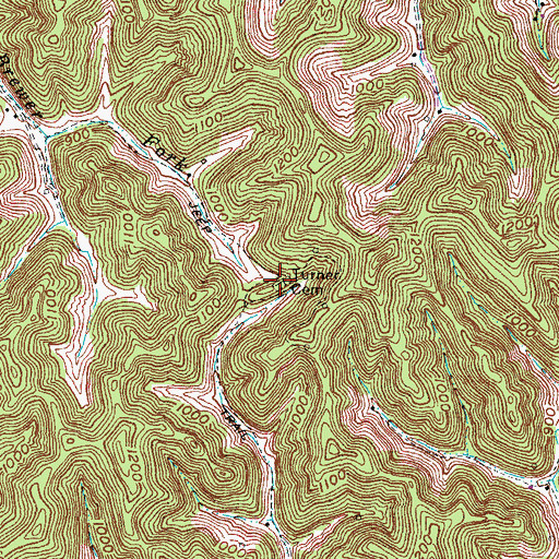 Topographic Map of Turner Cemetery, KY