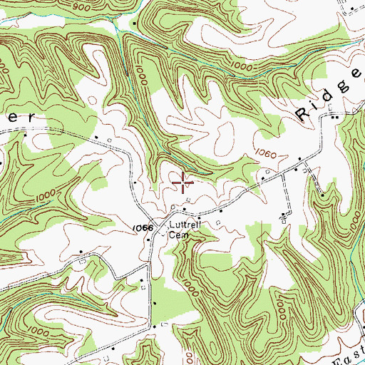 Topographic Map of Turner Ridge, KY