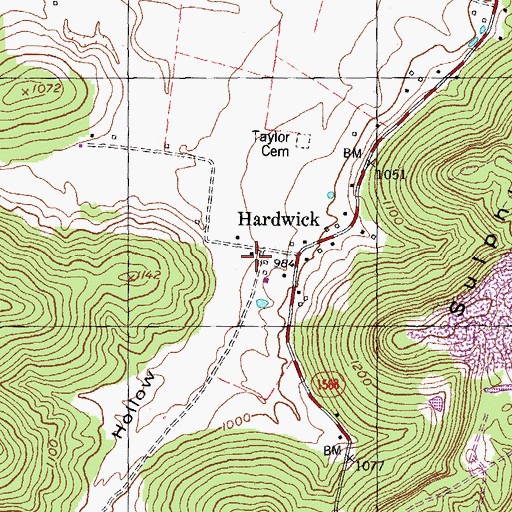 Topographic Map of Turpin Hollow, KY
