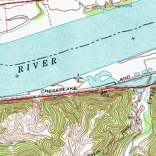Topographic Map of Turtle Creek, KY