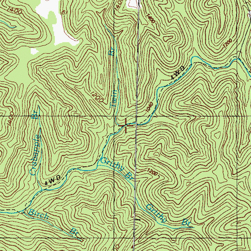 Topographic Map of Twin Branch, KY