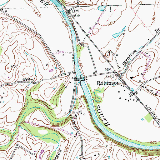 Topographic Map of Twin Creek, KY