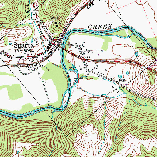 Topographic Map of Twomile Creek, KY