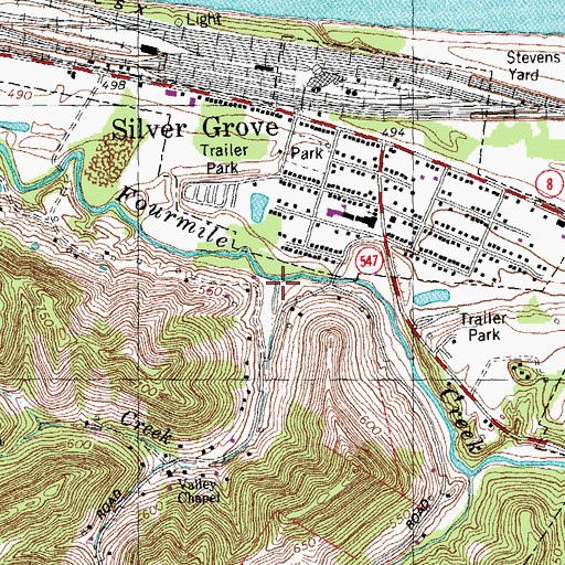 Topographic Map of Uhl Creek, KY