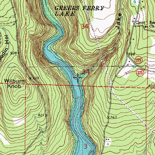Topographic Map of Jake Hollow, AR