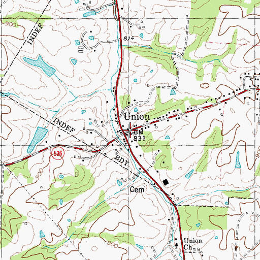 Topographic Map of Union, KY