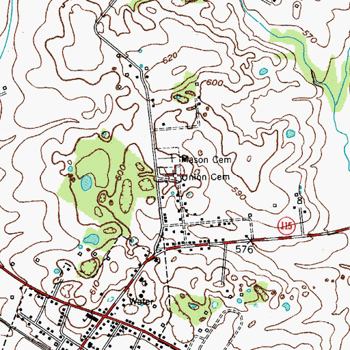 Topographic Map of Union Cemetery, KY