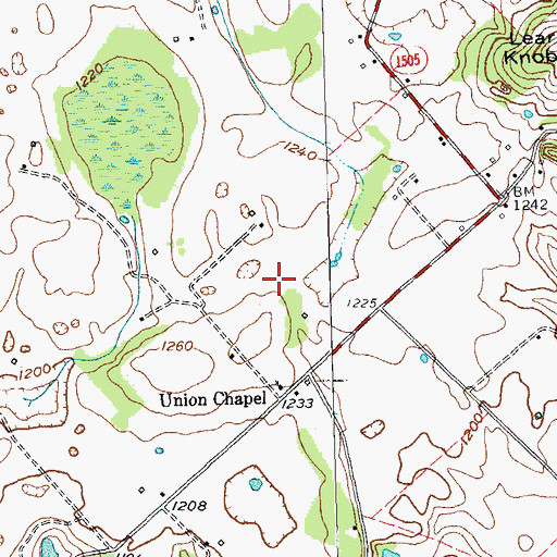 Topographic Map of Union Chapel, KY