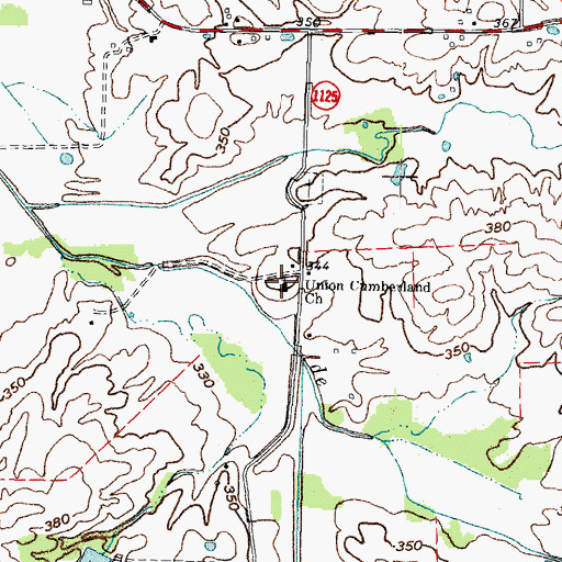 Topographic Map of Union Cumberland Church, KY
