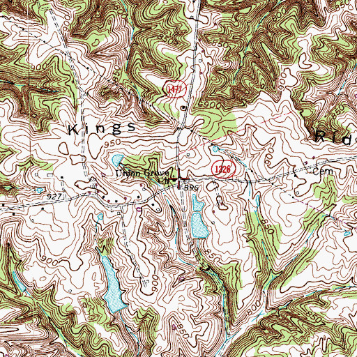 Topographic Map of Union Grove Church, KY