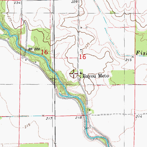 Topographic Map of James School, AR
