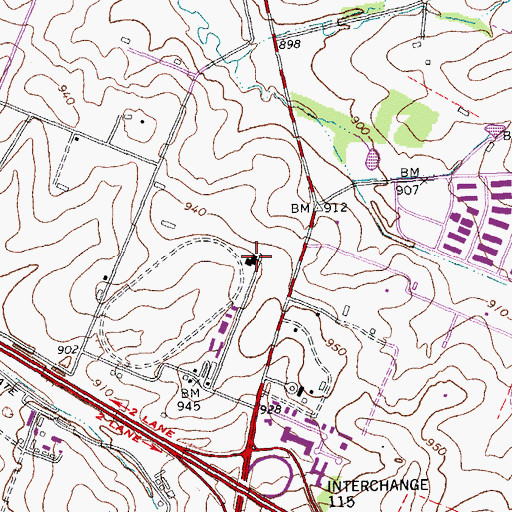 Topographic Map of University of Kentucky Agricultural Experimental Station, KY