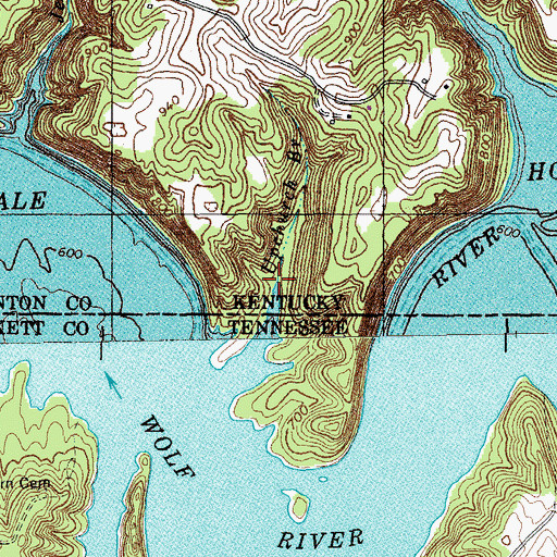 Topographic Map of Upchurch Branch, KY