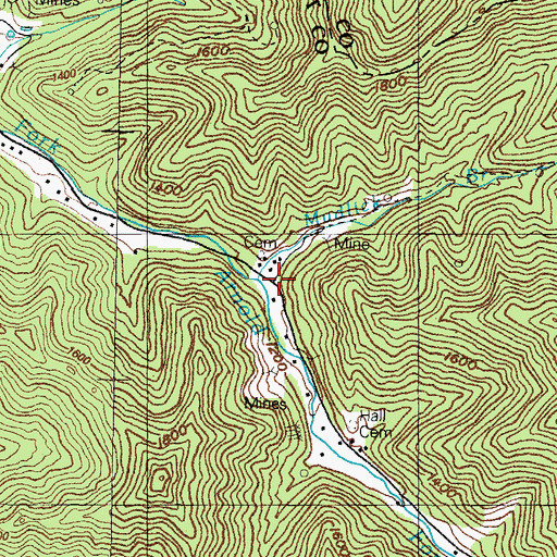Topographic Map of Upper Arnold Fork School, KY