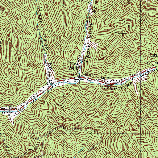Topographic Map of Upper Camp Branch, KY