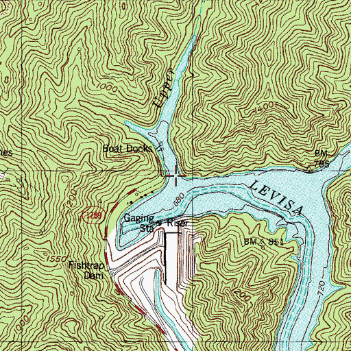 Topographic Map of Upper Pompey Branch, KY