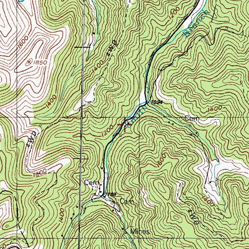 Topographic Map of Upper Smith Branch School, KY
