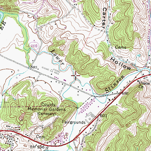 Topographic Map of Upper Stinson Creek, KY