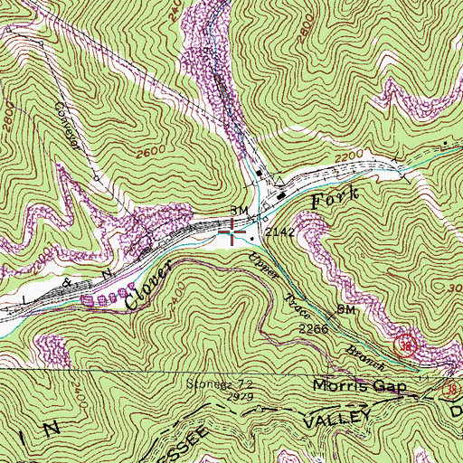 Topographic Map of Upper Trace Branch, KY