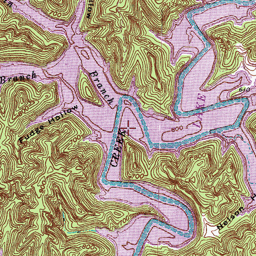 Topographic Map of Upper Twin Branch, KY
